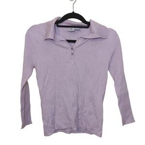 g knitwear Size Medium Light Purple Silk Viscose Top Stretchy NWOT